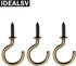 60 Pack 1 Inch Bronze Screw Hooks, Indoor Outdoor Screw Cup Hook for Mug, Plants, Lights