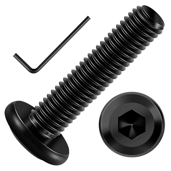 M6 x 30mm 50Pcs Flat Head Hex Socket Cap Screws Bolts - 304 Stainless Steel Furniture Bolts Full Thread