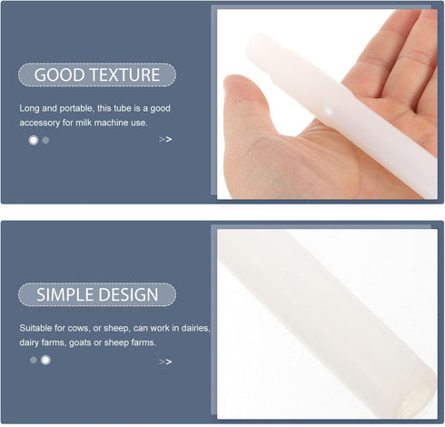 Beaupretty Silicone Milking Tube for Cattle and Sheep, Food Grade Milk Pipe Connector, Portable Manual and Electric