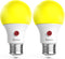 Sunco Lighting 2 Pack A19 LED Bug Light Bulbs, Outdoor Yellow Dusk to Dawn, 9W Auto On/Off, Photocell Sensor