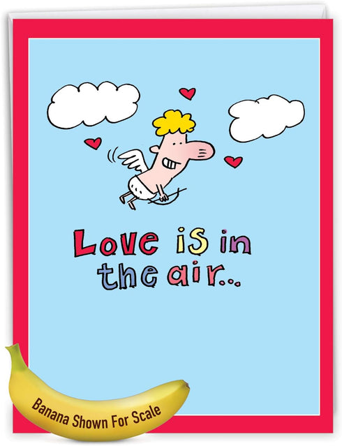 NobleWorks Large Valentines Day Card Funny (8.5 x 11 Inch), Vday Humor Big Greeting Notecard for Valentine