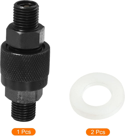 PATIKIL Hydraulic Quick Connect Coupler, 1 Set Carbon Steel M14x1.5mm Male Thread Pipe Fitting Adapter