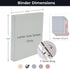 Y YOMA Colored 1 Pack 3 Ring Binder, 1 inch Pocket Binder with 5 Tab Dividers for Home School Office Supplies