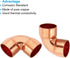 PATIKIL 3/4" ID 1mm Thick Elbow Copper Fitting, 6pcs 99.9% Pure Copper Pipe Fitting 90 Degree Connector