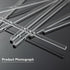 Glass Stick 12" Length Stir Rod - 8pcs/pk with Both Ends Round