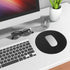 BEAMARKER 8.7 Inch Round Mouse Pad with Stitched Edge Black Small Computer Mouse Mat Non Slip Washable Waterproof