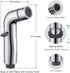 ZLOCYIVHE Set Bidet Sprayer for Toilet Chrome Dual Function Cloth Diaper Washer Wall Mounted Hand Held Bidet Spray Kit