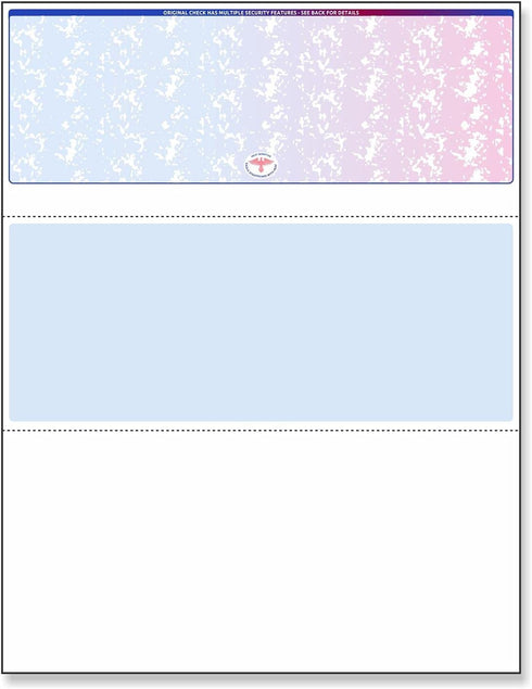 NextSecure Blank - Not Printed Check Stock for Laser/Ink-Jet, 500 Sheets Per Pack (Red-Blue Prismatic Top)