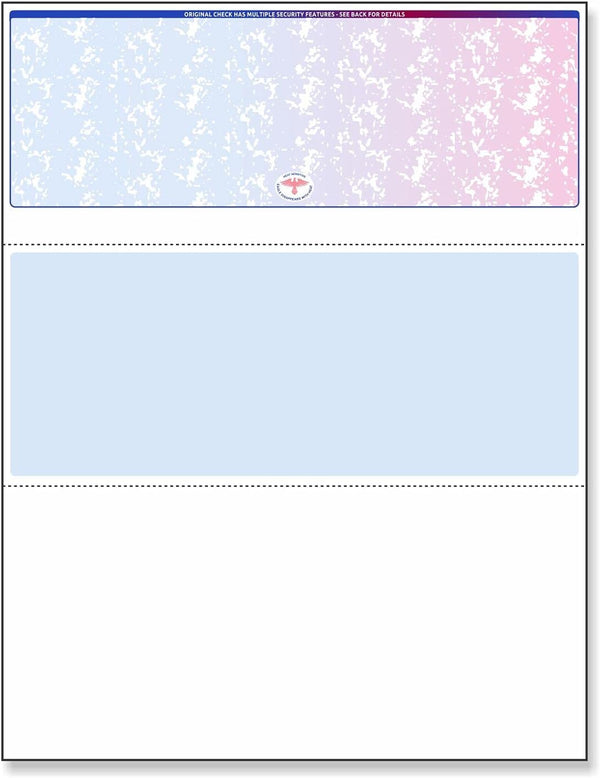 NextSecure Blank - Not Printed Check Stock for Laser/Ink-Jet, 500 Sheets Per Pack (Red-Blue Prismatic Top)