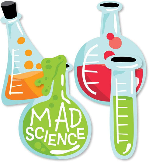 Big Dot of Happiness Scientist Lab Decorations - Beaker Test Tube DIY Baby Shower or Birthday Party Essentials, Set of
