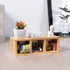 Wood Pencil Holder - Rustic 3 Compartment Desk Organizer for Home, School, and Barbershop