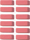 Pink Erasers, Premium Quality Latex Free - Standard Size Perfect for School, Office (12 Pack)