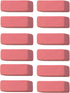 Pink Erasers, Premium Quality Latex Free - Standard Size Perfect for School, Office (12 Pack)