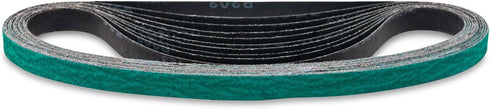 1/2 X 18 Inch 80 Grit Zirconia Aluminum Oxide Air File Sanding Belts, 10 Pack