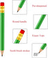 Outus 72 Pcs Golf Pencils Half Pencils with Eraser for Baby Shower, Mini Pencils for Kids, Green