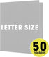 RAZCC 50 Pack Two Pocket Folders, Letter Size Paper Folders with Pockets for School Office Business, Grey
