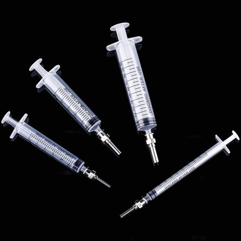 20 Packs Plastic Syringe with Measurement - Suitable for Measuring, Watering, Refilling (1 ml/3 ml/5 ml/10 ml)