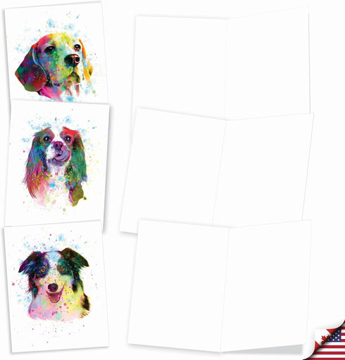 The Best Card Company Assorted Blank Greeting Card Box Set - Includes 20 Cards + Envelopes - 10 Unique Designs -