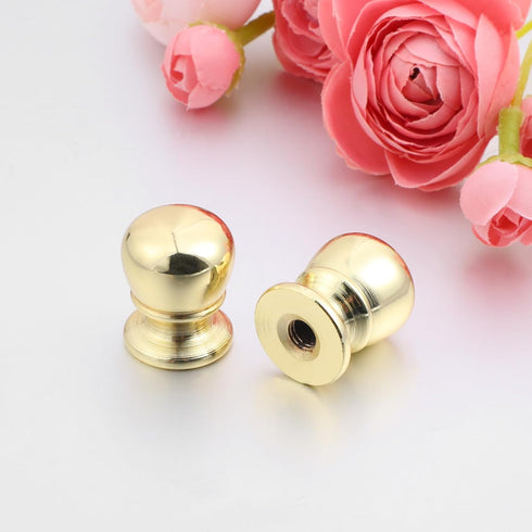 Psiriol 2Pcs 1/4-28 Inch Ball Lamp Finial Caps, Decorative Finial Knobs and Lamp Toppers Solid Lamp Finial Caps Finials