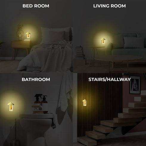 SATONA Mushroom Night Light, Night Light Plug in Wall Lamps for Bedroom with Auto Light Sensor, for Kids Room