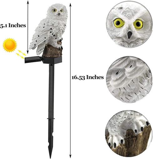 DOUBLE 2 C Solar Garden Light Outdoor, Owl Solar Garden Stake Light, Waterproof Warm White LED Light for Garden, Patio, Yard, Lawn, Walkway Decoration (Owl) by DOUBLE 2 C