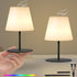 2 IP44 uuffoo Pcs Mini Shower Lamp Rechargeable Table Lamp, Cordless Desk Lamps Bathroom Lamp Touch Warm White and RGB