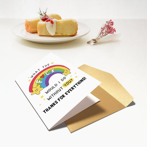 Chenive Funny Thank You Card for Men Women, Thank You Cards for Friend Coworker, Appreciation Card for Boss Teacher