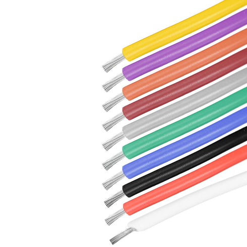 uxcell 20 AWG Ultra Flexible Silicone Wire Strands of Tinned Copper Wire, 3 ft, 10 Colors