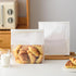 Roppolo 50 Pcs 8.6 Inch White Kraft Paper Bread Bags with Tin Tie,