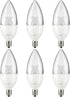 B13 Bulb, 7 (60W=), 500 120 Dimmable, E12 90 Title-20, 5000K 6 Pack Sunlite LED Decorative Chandelier Light Watts