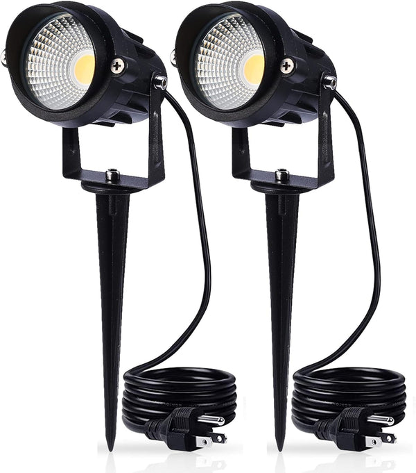 Outdoor Landscape Lighting 10W,120V AC,Warm White Waterproof LED Landscape Lights for Yard,Patio,Lawn,