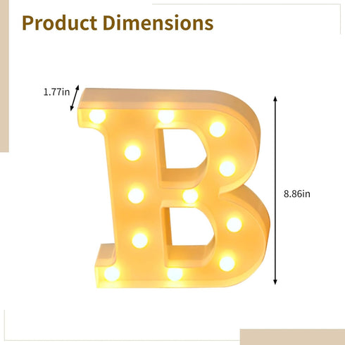 Generic 22.5 Cm 4 Led Display Letters, Light-Up Night Light, Soft Yellow Illumination, Decorative For Birth