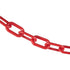 Mr. Chain Plastic Barrier Chain, Red, 25-Foot Length, 2-Inch Link Diameter (50005-25)