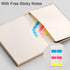 EMSHOI Notebook College Ruled - B5 Large Thick Notebook Leather Journal, 204 Numbered Pages, 100gsm Thick Paper