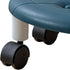 Luqeeg Round Low Rolling Stool, Universal Wheel Movable Mini Stool, Low Roller Seat Wheel Stool Chair Leather Little