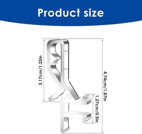 YBEATY 10 Pcs Hidden Channel Valance Clips Blind Valance Window Blind Clips Plastic Clear Blind Curtains Retainer