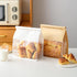 Roppolo 50 6.3 Inch Packing Pcs Brown Kraft Paper Bread Bags with Tin Tie, Small Homemade Bread Bag, Thickened Storage