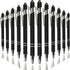 Ballpoint Pen with Stylus Tip, Soft Touch Click Metal Pen, 1.0mm Medium Point, Black Ink, 12 Count
