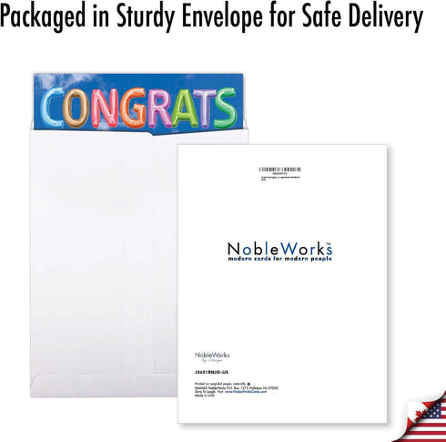 The Best Card Company - Jumbo New Job Greeting Card (8.5 x 11 inch) - Employment Congrats (Not 3D or Raised)