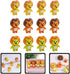 Totority 20pcs Little Lion Mini Erasers, Cute Animal Erasers for Kids, Portable Pencil Erasers