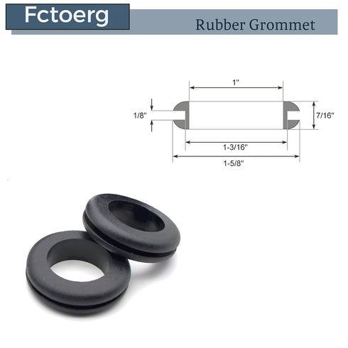 Fctoerg Grommets, 12Pcs Grommets 1-3/16" Rubber Electric Cable Protector Rubber Ring Wiring for Firewall Hole Plugs