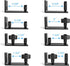 ZEKOO 2 PCS Adjustable Sliding Barn Door Floor Guide, 8 Setup Options, Flush Flat Bottom Design
