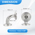 90 Elbow 3/4 "(19mm) 304 1.5" 50.5mm PATIKIL Degree Tube OD, Stainless Steel Sanitary Pipe Fittings Tri Sanitary Clamps