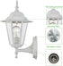 E26 60W Bulbs WISBEAM White Outdoor Wall Lantern, Outdoor Wall Sconce for House Porch Lighting Fixture, Base Max, Metal