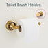 KOCRER 2 Brass Gold Toilet Paper Holder, Antique Hand Towel Ring Retro Hand Towel Holder Tissue Roll Paper Hanger Paper