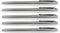 Gullor 5 PCS Classic Stainless Steel EF Nib Fountain Pens Set with Ink Converters