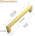 Ravinte 5 Pack 5 Inch Kitchen Square Cabinet Pulls, Brushed Brass Drawer Handles for Kitchen Cabinet Hardware