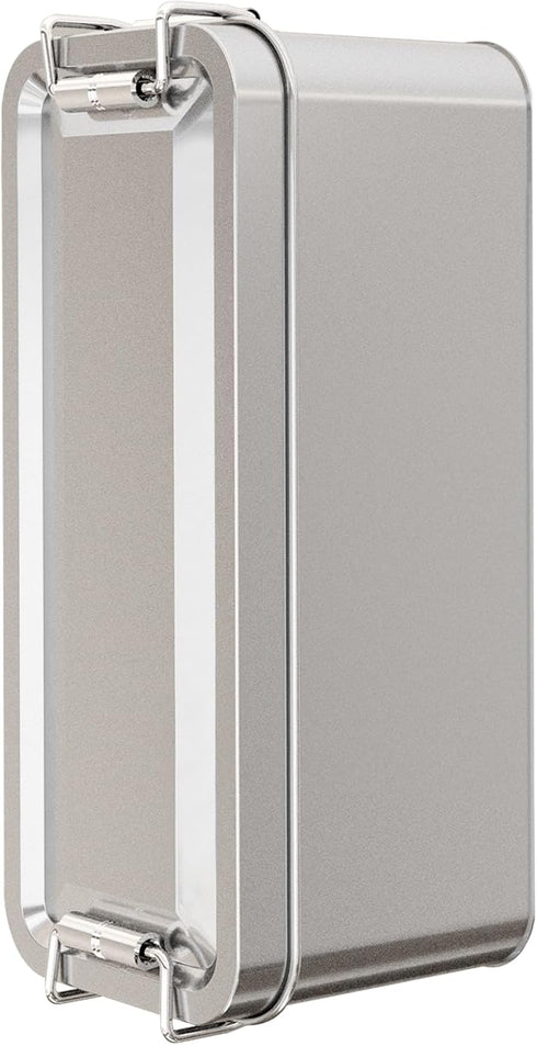 Upgraded Metal Magnetic Key Holder for Car, Waterproof Magnetic Key Box, Hide a Key Outside, Silver