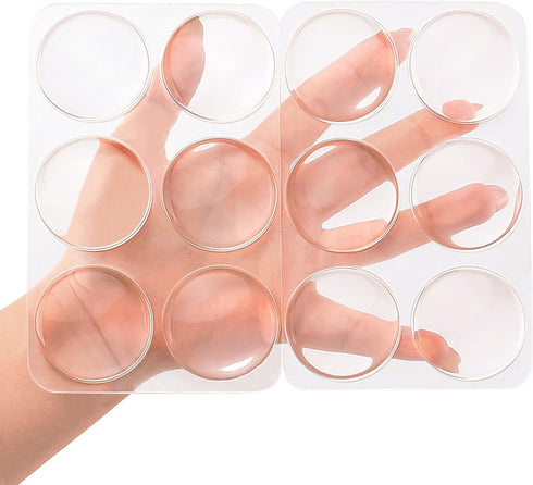 Door Knob Wall Shield, 12PCS Transparent Round Soft Rubber Wall Protector for Door Handle