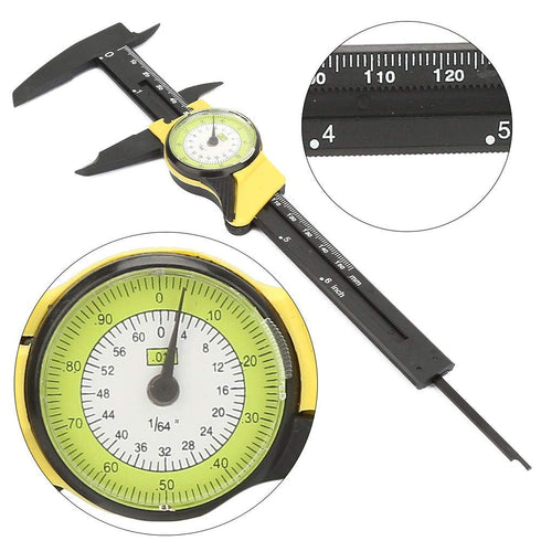 Dial Vernier Caliper, 0.01mm Accuracy Plastic Fast Measurement Tool for Biomedical Industry, 0-150mm